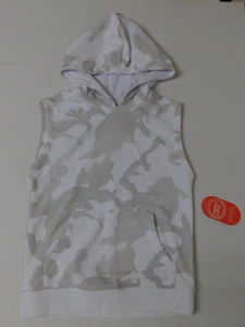 Boys Hoodie Camo Size XS 4 5 Sleeveless Pullover White Gray - Picture 1 of 4