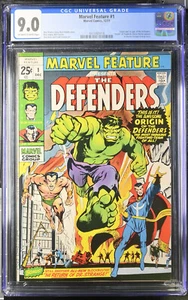 Marvel Feature #1 CGC 9.0 - 1971 - Origin, 1ª aplicación The Defenders, Neal Adams cvr - Imagen 1 de 2