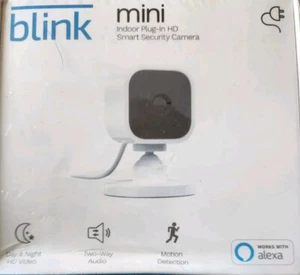 Mini cámara interior Blink (1) con cable 1080P Wi-Fi seguridad - detección de movimiento blanca - Imagen 1 de 2