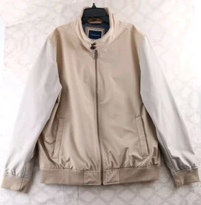Club Room Color Block Bomberjacke Herren Large Khaki Full Zip gefüttert - Bild 1 von 9