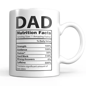 Funny Gifts for Dad - 11 Oz Ceramic Dad Coffee Mug from Daughter or Son - Dad Co - Picture 1 of 12