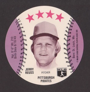 Discos MSA Isaly's Sweet William 1976 Jerry Reuss Pittsburgh Pirates como nuevos - Imagen 1 de 2