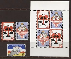 NETHERLANDS ANTILLES, GAME OF BRIDGE, PLAYING CARDS, Scott B143-B145,B144a, MNH - Picture 1 of 1