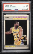 1987-88 Fleer Magic Johnson #56 PSA 8 HOF