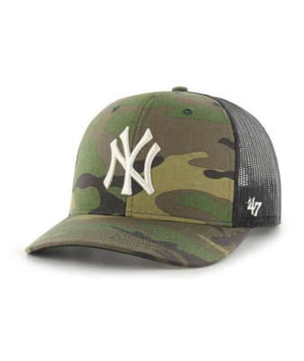 New York  Yankees  '47   Woodland Camo Trucker Mesh Snapback Hat - Image 1 of 3