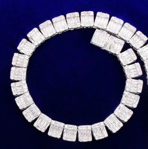 Mens Iced 9MM Street Wear 24k Gold 925 Silver 6x Luxury Plated Baguette Bracelet - Picture 1 of 9