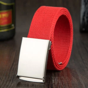 Big and Tall Mens Belt Breathable Canvas Webbing Adjustable Strap Extra Long - Picture 1 of 13