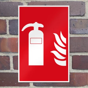 WANDKINGS Hinweisschild "Feuerlöscher" Privat Warnschild Feuer Standort - Bild 1 von 7
