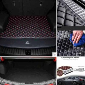 For Hyundai Rear Carpets Car Trunk Mats Waterproof Custom Floor Mats Pu Leather - Foto 1 di 31