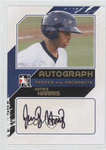 2011 ITG Heroes and Prospects Auto Close Up Gold /10 James Harris #A-JHAR2 Auto
