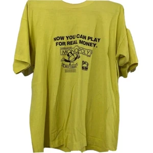 Vintage 90er Monopoly T-Shirt Lotto gelb Spielbrett 1996 LARGE - Bild 1 von 4