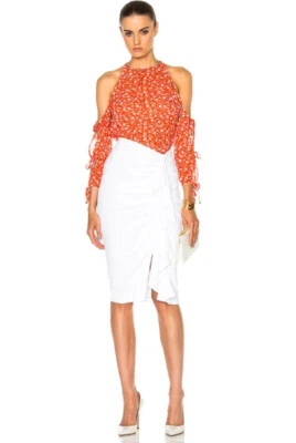 Silk Floral Cute Sexy Veronica Beard Flynn Blouse size 2 BNCM2 - Image 1 of 4