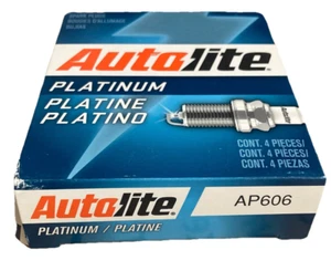 4pc Autolite AP606 Platinum Spark Plugs with Nickel/Platinum Electrode Materials - Foto 1 di 4
