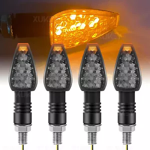 4x Black Turn Signal LED Dual Sports Motorcycle dirt bike light blinker mx mini❤ - Picture 1 of 10