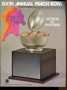 1973 Peach Bowl Program Georgia UGA v Maryland Terps Randy White Ex/MT 68812 - Picture 1 of 1