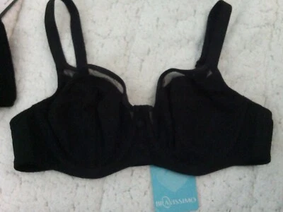 BNWT BRAVISSIMO  BLACK underwired bra uk 32D  usa 32C  euro 70D  france 85D - Image 1 of 4