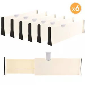 Schubladen Organizer 6 Stück Kommode Schubladenorganizer 4" hoch erweiterbar 11-17" - Bild 1 von 7