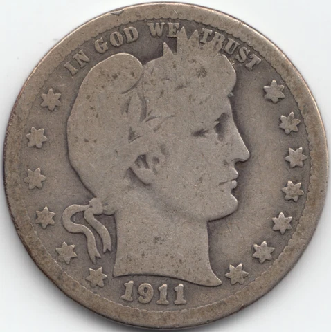 1911 S Barber Quarter, G+ Cover