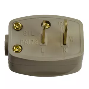 12 VOLT DC 2 PIN 15 AMP PLUG CLIPSAL FITMENT BOAT CARAVAN CAMPER MOTORHOME RV - Picture 1 of 3