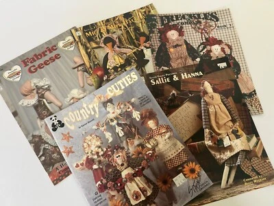 Lot Of 5 Doll Pattern Booklets- VTG 1990s. Fall/ Dolls/ Geese- UNCUT - Image 1 of 3