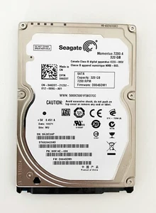 Seagate Momentus 320G 7200 RPM SATA 2.5" Laptop HDD Hard Disk Drive - Picture 1 of 2
