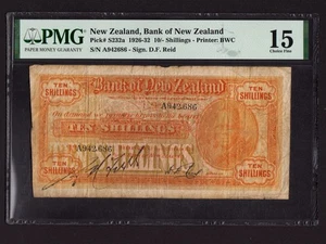 New Zealand:P-S232a, 10 Shillings, 1926 *Maori King Tawhiao * PMG F 15 * - Picture 1 of 2