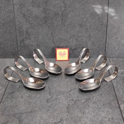 WMF Happy Spoon 6 Häppchen-Löffel Buffetlöffel Servierlöffel Cromargan  - Bild 1 von 2