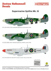 Techmod 32044 Supermarine Spitfire Mk.IX 1/32 scale decals + mask - Picture 1 of 2
