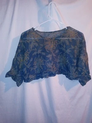 Top vintage años 40’s para mujer hecho a mano recorte transparente sin agujeros Foto 1 de 4