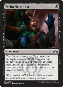 MTG Magic GRN Guilds of Ravnica - 1x ITA EX 079 U Ferita Necrotica - Picture 1 of 1