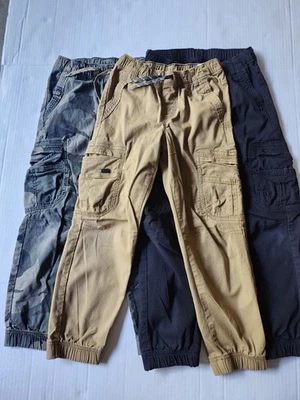 Boy's Wrangler Cargo Pants Size 10 Lot Of 3 Camo/Khaki/Black  - Image 1 of 4