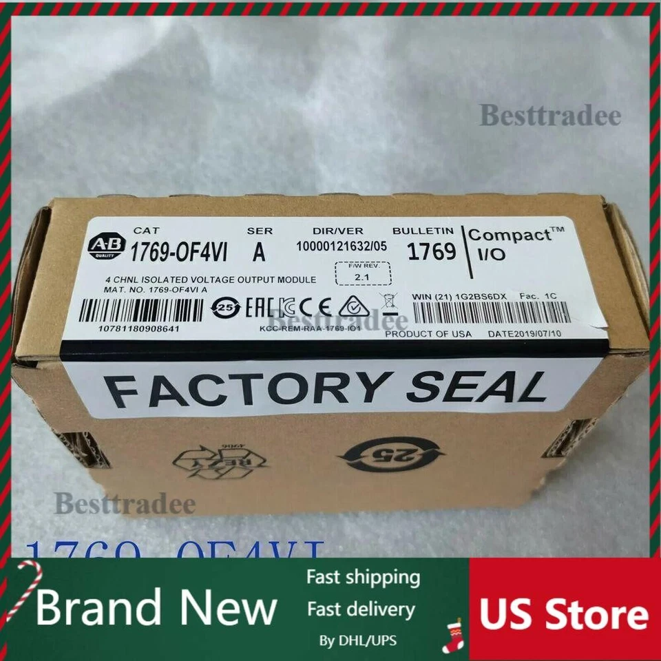 New  Allen-Bradley 1769-OF4VI CompactLogix 4 Pt A/O Voltage Module US Free Tax - Image 1 of 1