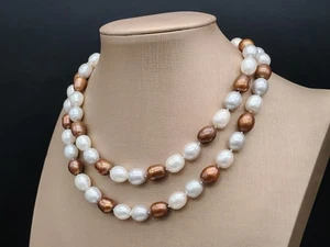 Collana donna perle naturali lunga senza fermaglio - Foto 1 di 11