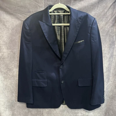 Blazer abrigo deportivo Steve Harvey Reserve 44R azul marino de 2 botones para hombre Foto 1 de 4