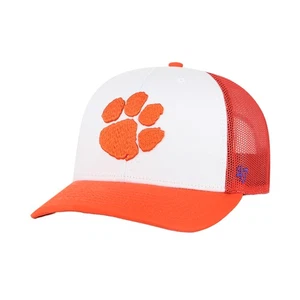 Men's '47 White/Orange Clemson Tigers Freshman Trucker Adjustable Hat - Picture 1 of 2