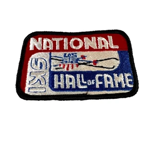 National Ski Hall of Fame Patch rot weiß blau Vintage 1980er USSA bestickt - Bild 1 von 4