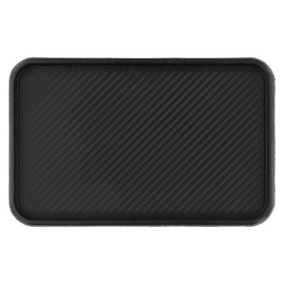Black Car Front Dashboard Silicone Non-Slip Storage Catcher-Pad Mat 200x128mm - Image 1 of 4
