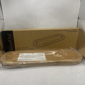 The Pampered Chef 15" Bamboo Wooden Cracker Tray 2247 Server Platter Plate Plank - Picture 1 of 1