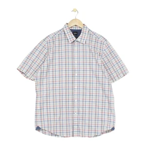Hugo Boss Check Shirt Mens Size XL Multicoloured Short Sleeve Regular Fit Cotton - Picture 1 of 15