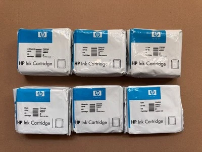 GENUINE SET 6 HP #84/85 CARTRIDGES DESIGNJET 90 130 C5016A C9425A-C9427A-C9429A - Image 1 of 3