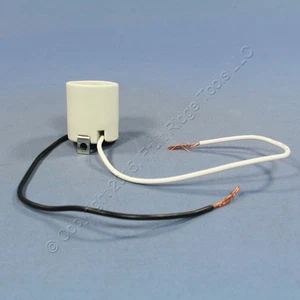 Leviton Porcelain incandescent Lamp Holder 90° Bracket Light Socket 660W 8052-F - Picture 1 of 5