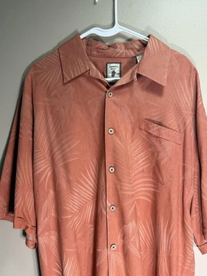 Camisa Hawaiana Jamaica Jaxx 100% Seda Hoja de Palma XXL Coral Island Informal Foto 1 de 4