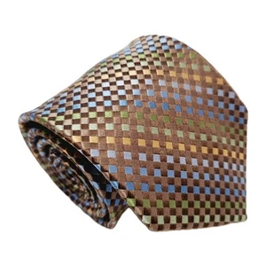 Corbata Beau Brummel Multicolor Patrón Geométrico Hombre Seda Cuello Corbata - Imagen 1 de 5