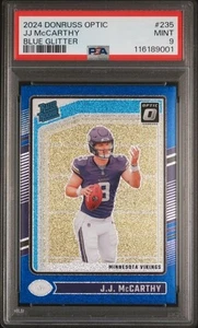 2024 Donruss Optic JJ McCarthy Blue Glitter PSA 9 RC - Bild 1 von 1