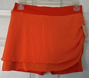 Pantaloncini/shorts nuovi con etichette taglia M Free People FP Movement con Sarong, arancione, prezzo al pubblico consigliato $78 - Foto 1 di 10