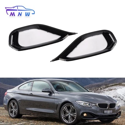 For BMW 428i F32 F33 F36 Left & Right Fog Light Bezel Grille Front Bumper Trim - Image 1 of 4