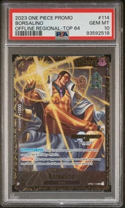 [PSA 10] Borsalino OP02-114 - Regional Top 64 Championship 2023 ONE PIECE - Picture 1 of 2