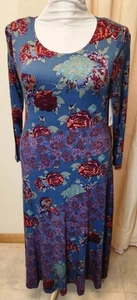 SOFT SURROUNDINGS Ismerelda Boho 3/4 Sleeve Maxi Dress Size Petite Medium - Picture 1 of 8