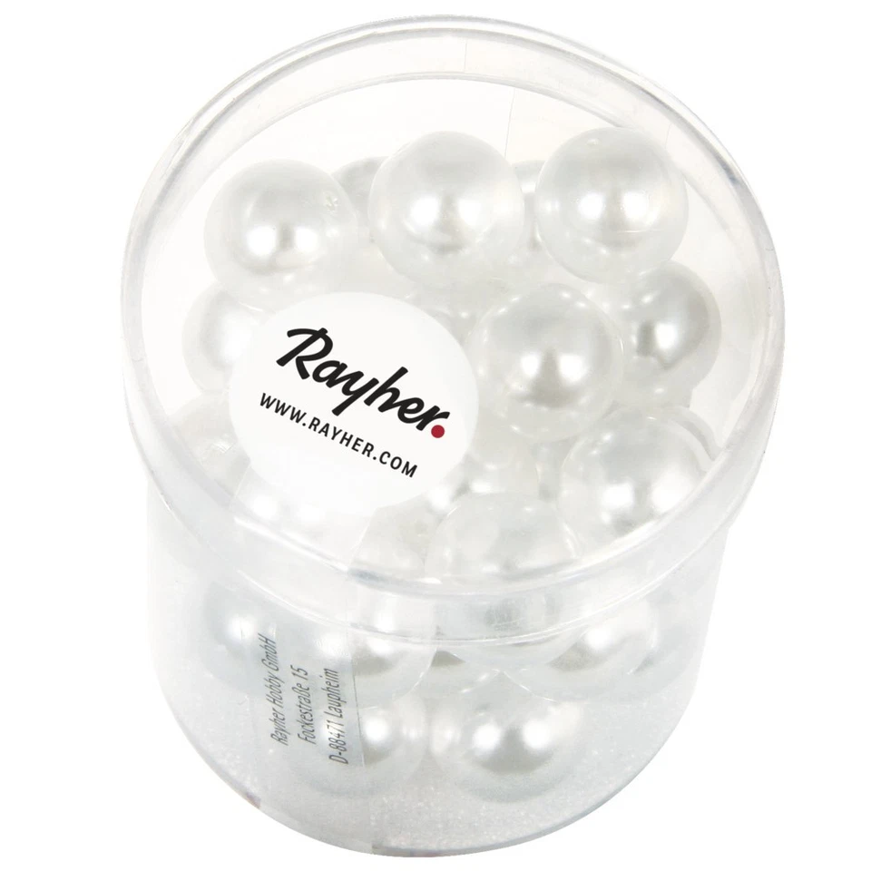 Perle In Vetro Rinascimento, Bianco Neve, 10 Mm, Scatola 35 Pz, Mi - Trasparente - Immagine 1 di 1