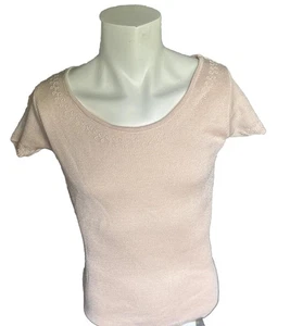 Geoffrey Beene Damen Pullover hellrosa bestickt Design Kragen & Ärmel Gr. S - Bild 1 von 7